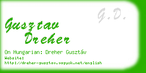gusztav dreher business card